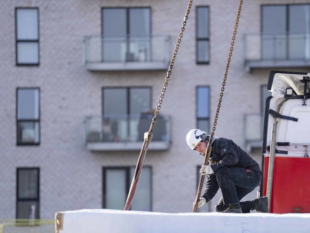 Byggearbejde på udviklingsbyggerier